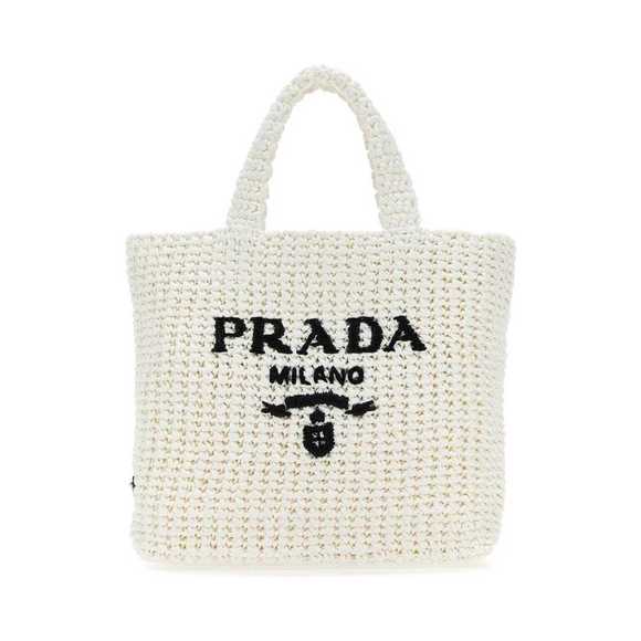 Prada Milano Crochet Shoulder Bag White - Picture 1 of 3
